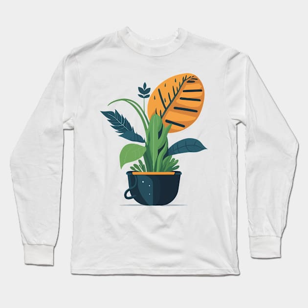 Cute Houseplant Long Sleeve T-Shirt by SpriteGuy95